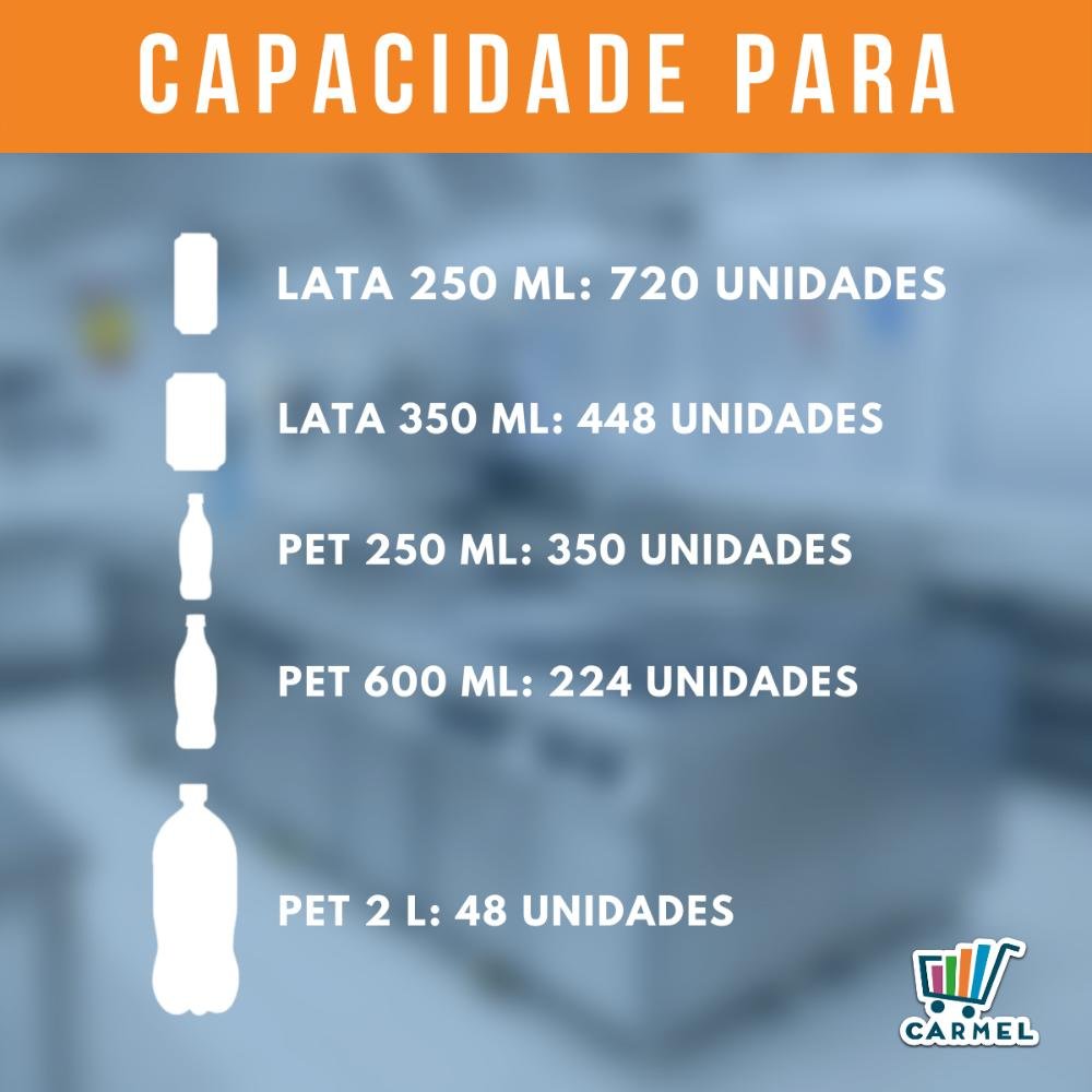 Expositor Conservador Vertical Refrigerador VCFM 402 L Porta De Vidro Total Black Fricon 110 V - 4