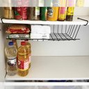 Ver imagem 2 de Organizador de Armário de Cozinha Suspenso 49cm Prateleira Aramada Multiuso Preta Utimil