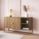 Ver imagem 1 de Balcão Buffet 135cm 2 Portas Organico Pé Metal Luna Artesano