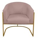 Ver imagem 2 de Poltrona Base de Ferro Linho Mariana Maranata Estofados