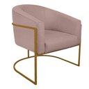 Ver imagem 4 de Poltrona Base de Ferro Linho Mariana Maranata Estofados