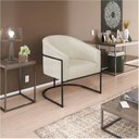 Ver imagem 1 de Poltrona Base de Ferro Linho Mariana Maranata Estofados