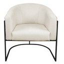 Ver imagem 2 de Poltrona Base de Ferro Linho Mariana Maranata Estofados