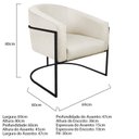 Ver imagem 3 de Poltrona Base de Ferro Linho Mariana Maranata Estofados