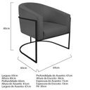 Ver imagem 3 de Poltrona Base de Ferro Linho Mariana Maranata Estofados