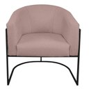 Ver imagem 2 de Poltrona Base de Ferro Linho Mariana Maranata Estofados