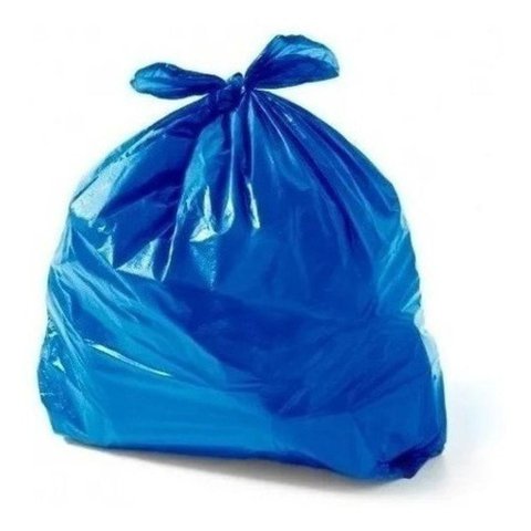 Saco para Lixo 30 Litros Azul - com 100 Unidades Azul