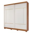 Ver imagem 2 de Guarda-Roupa Casal Elise 2 Portas de Correr 4 Gavetas com Pés 100 MDF Pm Home