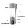Mini Liquidificador Portátil Usb 5V Juice Copo Multi-Função 6 Lâminas - Rose - 9