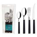 Ver imagem 3 de Faqueiro Brinox Aço Inoxidável com Cabos em Polipropileno Rivieira 16 Peças Preto