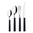 Ver imagem 2 de Faqueiro Brinox Aço Inoxidável com Cabos em Polipropileno Rivieira 16 Peças Preto