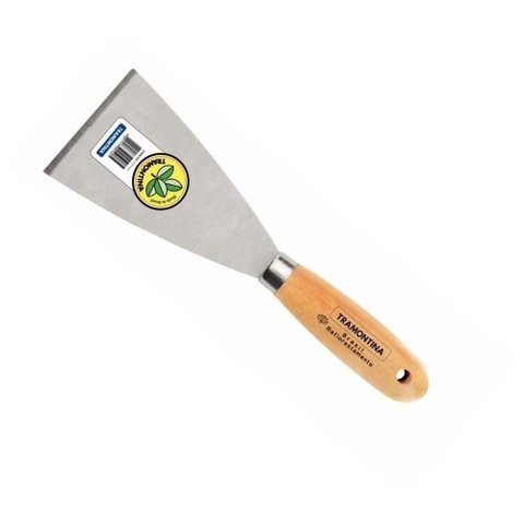 Kit 12 Espatula Rigida Betumadeira Com Cabo Madeira 77394/045 Tramontina 4cm