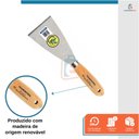 Ver imagem 3 de Kit 12 Espatula Rigida Betumadeira Com Cabo Madeira 77394/045 Tramontina 4cm