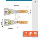 Ver imagem 2 de Kit 12 Espatula Rigida Betumadeira Com Cabo Madeira 77394/045 Tramontina 4cm