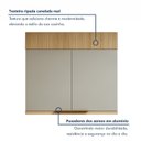 Ver imagem 5 de Cozinha Completa Modulada 2 Peças 4 Portas 1 Gaveta 100% MDF Realeza Premium Bege/Carvalho/Greige