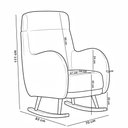 Ver imagem 5 de Poltrona de Amamentação com Balanço Base Milka Ternura D02 Linho Verde Claro C-47 - Lyam Decor