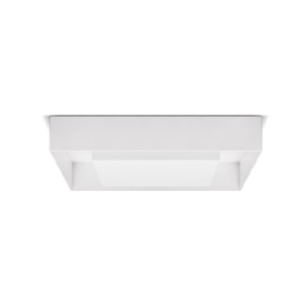 Plafon Rebatedor Sobrepor 35x35cm 2xe27 Alumínio Branco Opl - 2