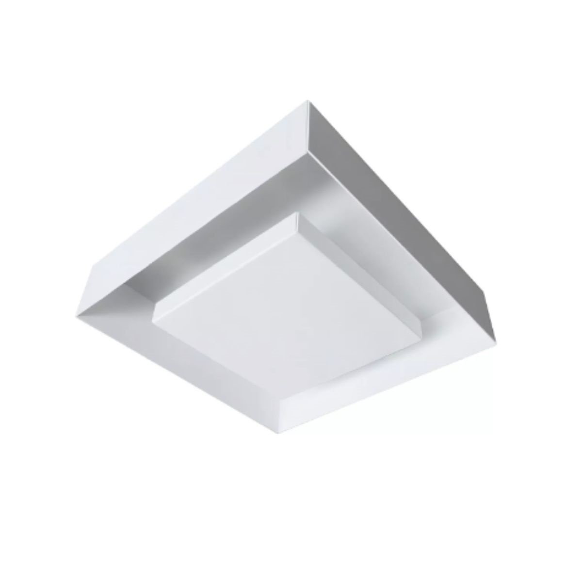 Plafon Rebatedor Sobrepor 35x35cm 2xe27 Alumínio Branco Opl - 1
