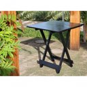 Ver imagem 2 de Mesa Dobrável 70x70 com 4 Cadeiras de Madeira Dobrável Retrátil Preto