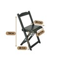 Ver imagem 5 de Mesa Dobrável 70x70 com 4 Cadeiras de Madeira Dobrável Retrátil Preto