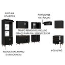 Ver imagem 5 de Armário de Cozinha Completa de Canto 462cm Preto Reims Madesa 02
