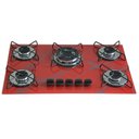 Ver imagem 1 de Cooktop 5bocas Tripla Chama 127/220v Marmo Vermelho