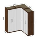 Ver imagem 2 de Guarda Roupa Modulado de Canto 3 Peças Sauá Yescasa