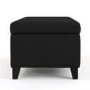 Ver imagem 3 de Recamier Bau Julia 1,20m Suede Preto - Inova Decor