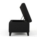 Ver imagem 4 de Recamier Bau Julia 1,20m Suede Preto - Inova Decor