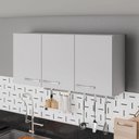 Ver imagem 1 de Armário Aéreo Cozinha Genebra 3 Portas Branco - Pnr Móveis