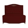 Cabeceira mais Calçadeira Casal King 195cm Para Cama Box Greta Suede Bordô - DS Estofados - 1
