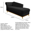 Ver imagem 4 de Kit Diva Recamier Vanessa 160cm Lado Direito e 02 Poltronas Laura Suede - Doce Sonho Móveis RECAMIER