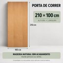 Ver imagem 3 de Porta de Correr Verniz 210x100 com Kit Alumínio Colorido