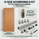 Ver imagem 2 de Porta de Correr Verniz 210x100 com Kit Alumínio Colorido