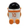 Lixeira com Tampa Basculante 10 Litros Resistente Infantil Astronauta Laranja - 1