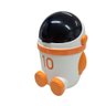 Lixeira com Tampa Basculante 10 Litros Resistente Infantil Astronauta Laranja - 2