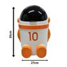Lixeira com Tampa Basculante 10 Litros Resistente Infantil Astronauta Laranja - 4