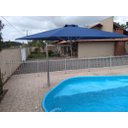 Ver mais imagens de Ombrelone Lateral Azul Marinho - 2,40m de Diâmetro - em Alumínio - para Fixação no Piso - Persianet