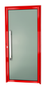 Ver imagem 1 de Porta Alumínio Murano c/Puxador e.Vermelho 90 Brimak
