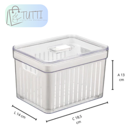 Organizador de Geladeira Quadrado 3,8 Lts Cesto-plastutti - 2