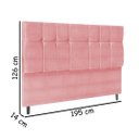 Ver imagem 2 de Cabeceira Estofada Box Casal King Size Encosto para Cama Audi X1 195x126 Cm Rosa
