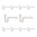 Ver imagem 1 de Kit 10 Sifão Sanfonado Branco Cozinha Pia Banheiro Tanque Universal Abs Premium