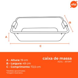 Caixa de Massa 40 Litros Azul Afort - 3