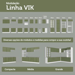 Cristaleira Suspensa 70 Cm 2 Portas de Vidro Vik Madesa - 4