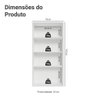 Cristaleira Suspensa 70 Cm 2 Portas de Vidro Branco/verde Vik Madesa - 4