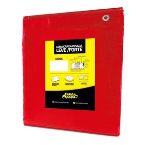 Lona Plástica Vermelha Impermeável 300 Micras Multiuso 5x6 / 6x5