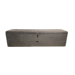 RECAMIER PUFF BAÚ SAPATEIRA COM GAVETA 1,58 CM PARA CAMA BOX QUEEN SIZE - MARROM - 2