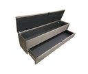 Ver imagem 5 de RECAMIER PUFF BAÚ SAPATEIRA COM GAVETA 1,58 CM PARA CAMA BOX QUEEN SIZE - MARROM