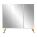 Ver imagem 6 de Sapateira Retrô com Espelho 3 Portas Nina Multimóveis MP6022 Branca/Natural