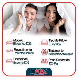 Cama Box Baú Queen Sintético Bipartido + Colchão Elegance Ortopédico Espuma D33 Extra Firme 158x198x - 3